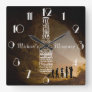 Mancave Personalized Square Wall Clock