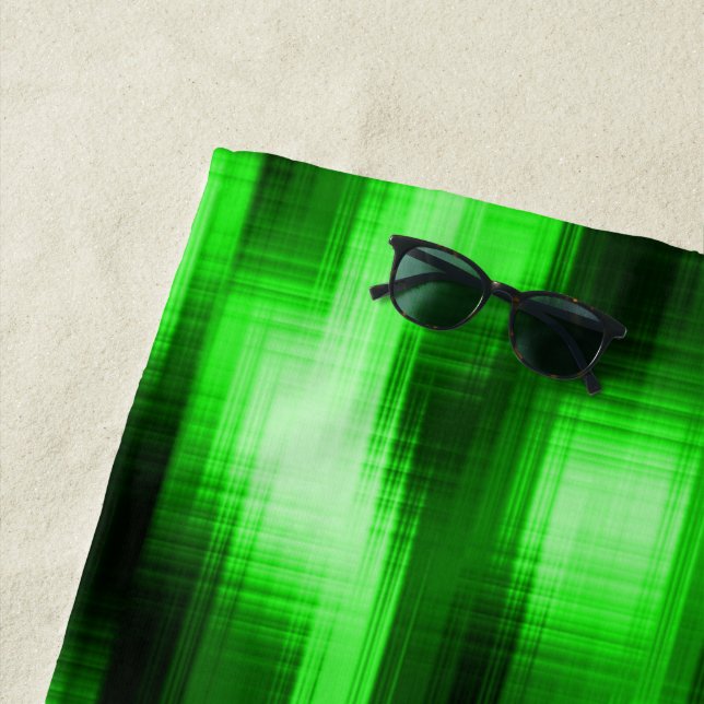 Manchado verde e preto estilo pastilhas de vidro beach towel (In Situ)