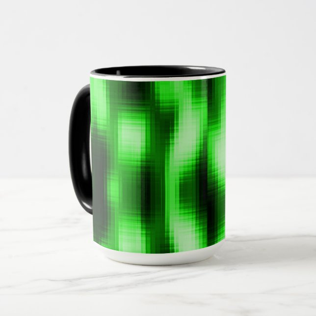 Manchado verde e preto estilo pastilhas de vidro mug (Front Left)