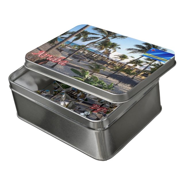 Manchebo Beach - Aruba - Jigsaw Puzzle (Lid Open)