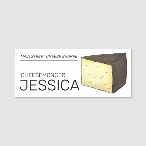 Manchego Spanish Cheese Shop Cheesemonger Wedge Name Tag
