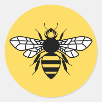 Manchester Bee Classic Round Sticker