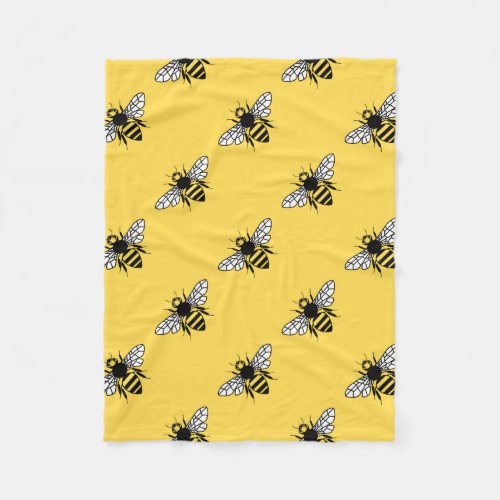 Manchester Bee Fleece Blanket