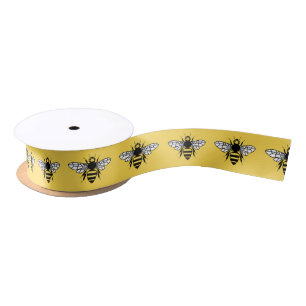 Manchester Bee Satin Ribbon