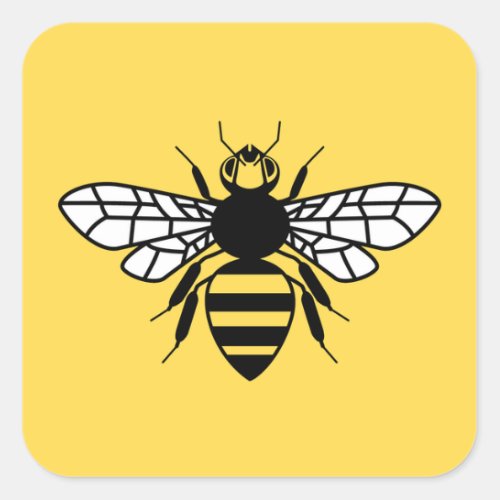 Manchester Bee Square Sticker