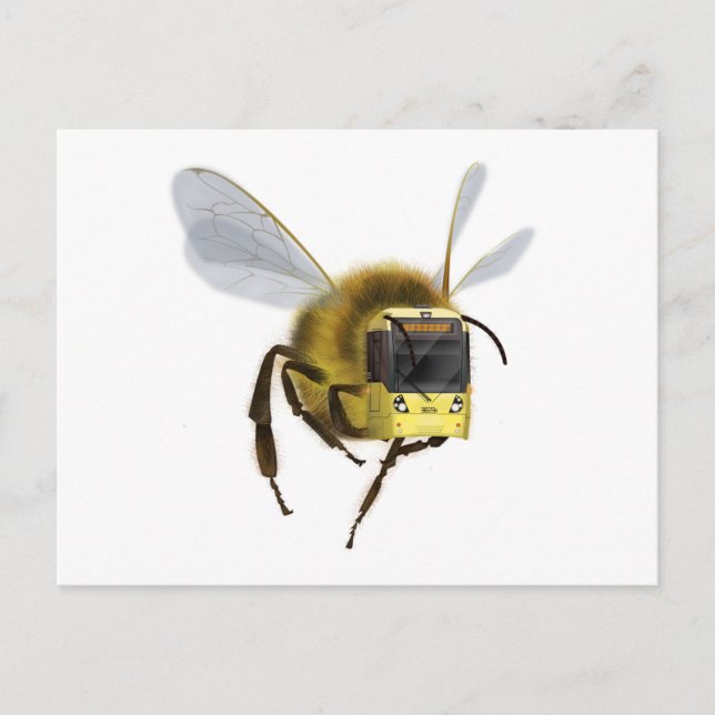 Manchester Bee x Manchester Metrolink tram Postcard (Front)