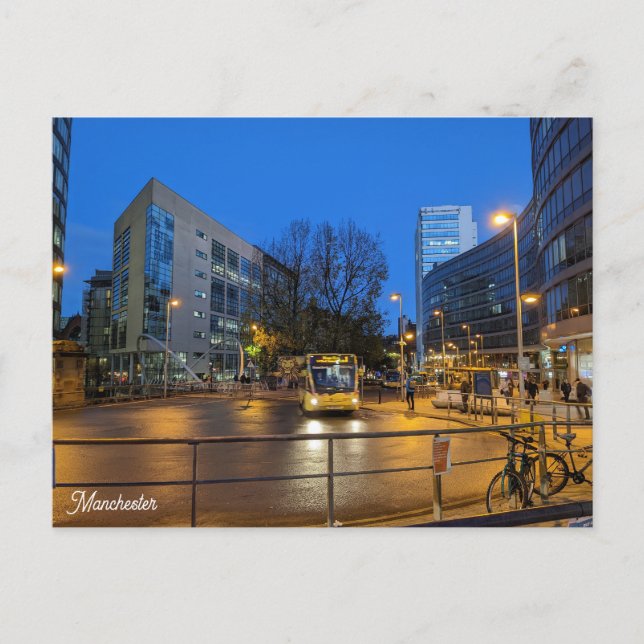Manchester Blue Hour Postcard (Front)