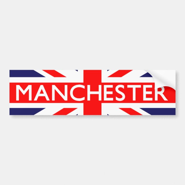 Manchester : British Flag Bumper Sticker (Front)