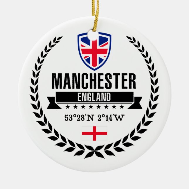Manchester Ceramic Ornament (Front)