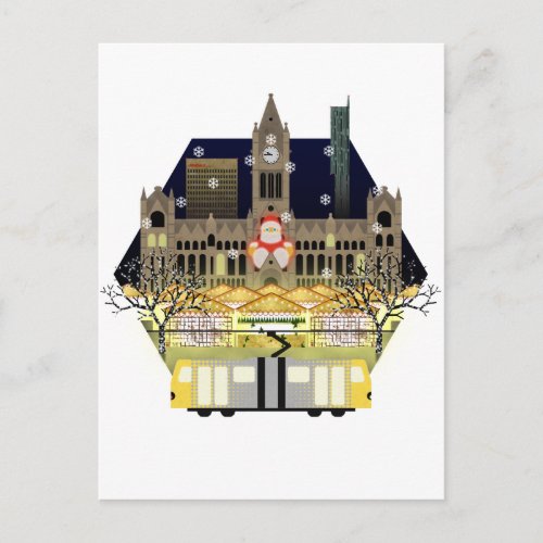 Manchester Christmas Markets Holiday Postcard