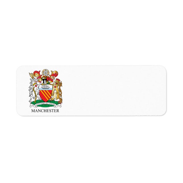 Manchester coat of arms label (Front)