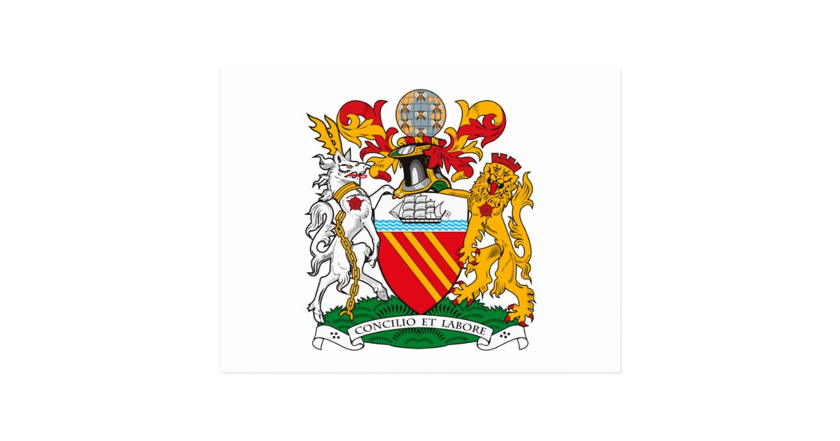 Manchester Coat of Arms Postcard