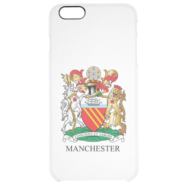Manchester coat of arms uncommon iPhone case (Back)