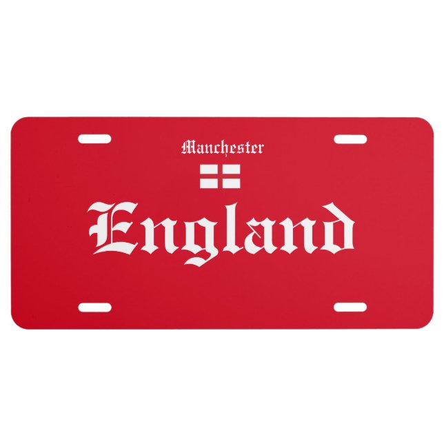 Manchester, England License Plate (Front)