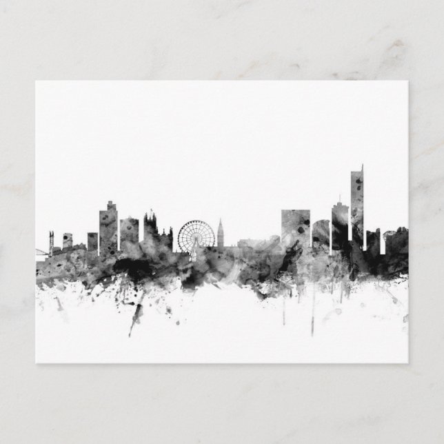Manchester England Skyline Postcard (Front)