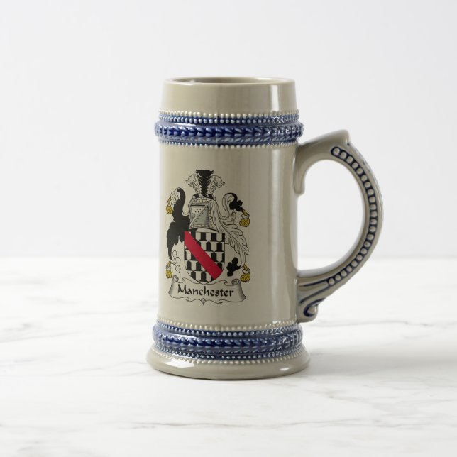 Manchester Family Crest Beer Stein (Right)