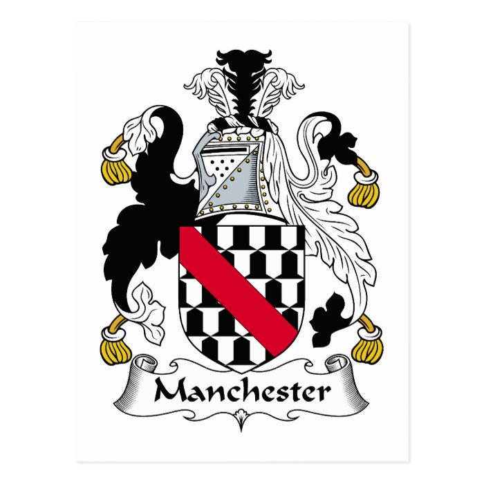 Manchester Family Crest Post Cards