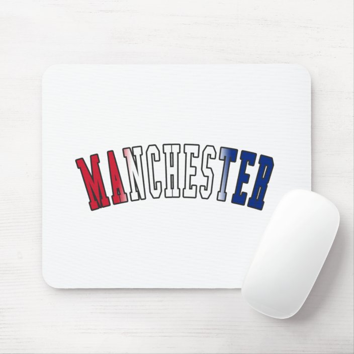 Manchester in United Kingdom National Flag Colors Mousepad