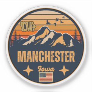 Manchester, Iowa Ia, United States Sticker