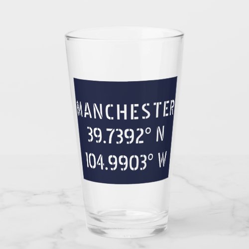 Manchester Latitude Longitude Glass