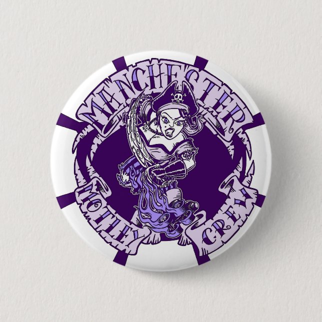 Manchester Motley Crew Pinback Button (Front)