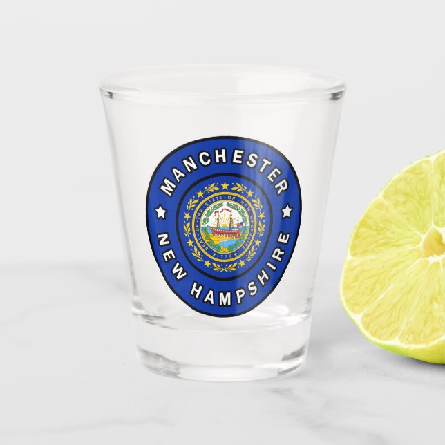 Manchester New Hampshire Shot Glass (Front)