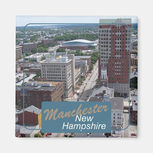 Manchester New Hampshire Travel Photo Magnets (Front)