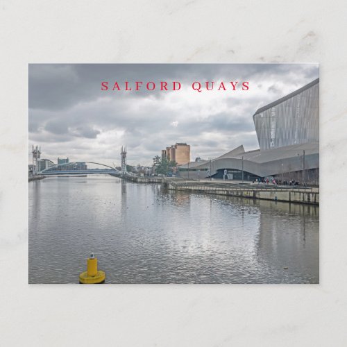 Manchester Salford Quays view postcard