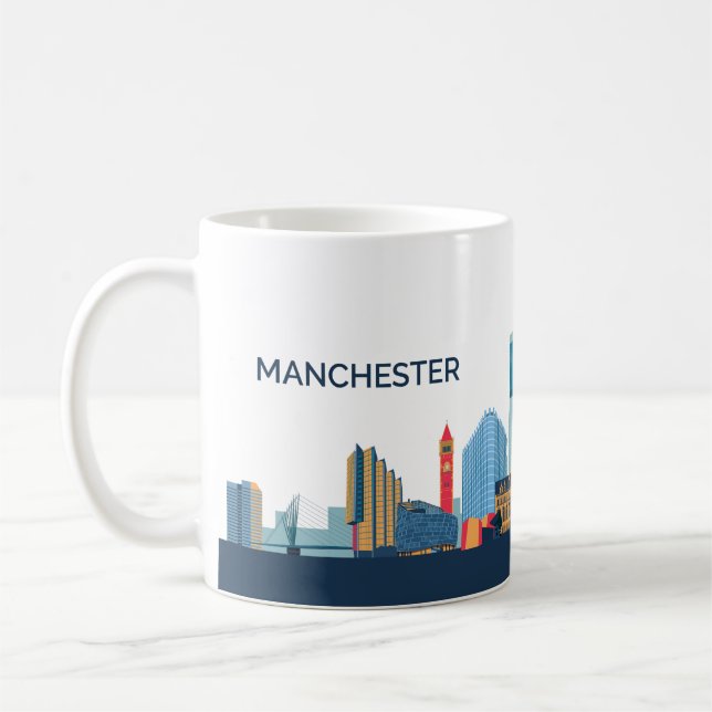 Manchester Skyline Coffee Mug (Left)