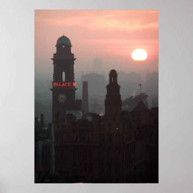 Manchester Sunset Poster (Front)