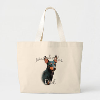 Manchester Terrier Dad 2 Large Tote Bag