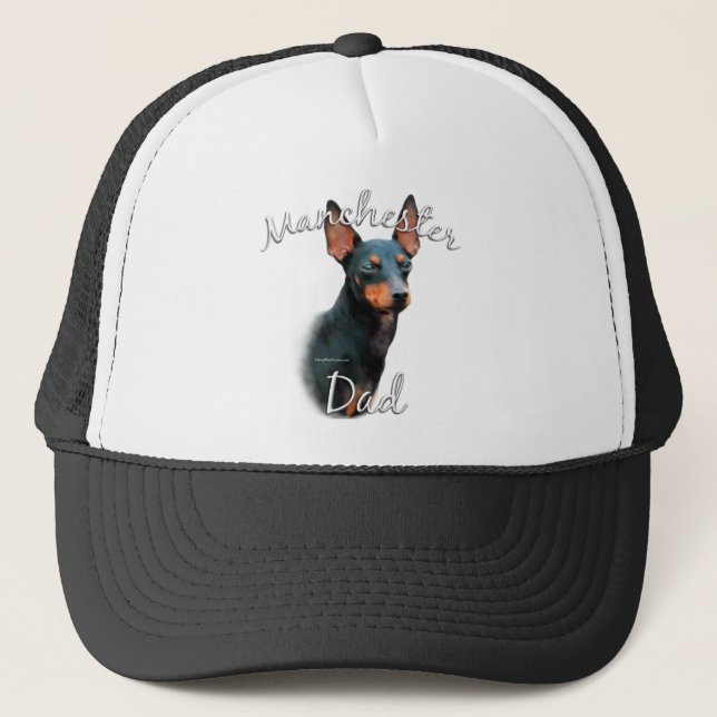 Manchester Terrier Dad 2 Trucker Hat (Front)