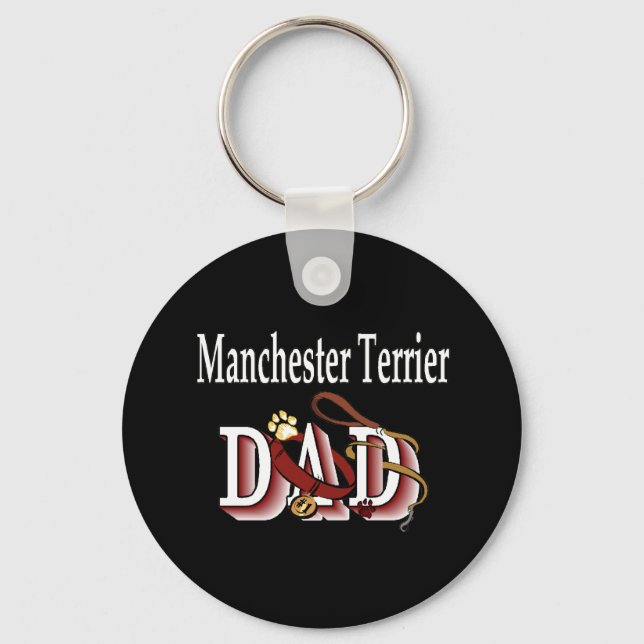 manchester terrier dad Keychain (Front)
