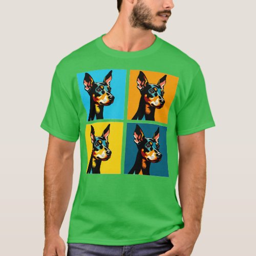 Manchester Terrier Dog Art Dog Lovers T_Shirt