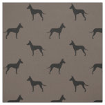 Manchester Terrier Dog Breed Silhouettes Patterned Fabric