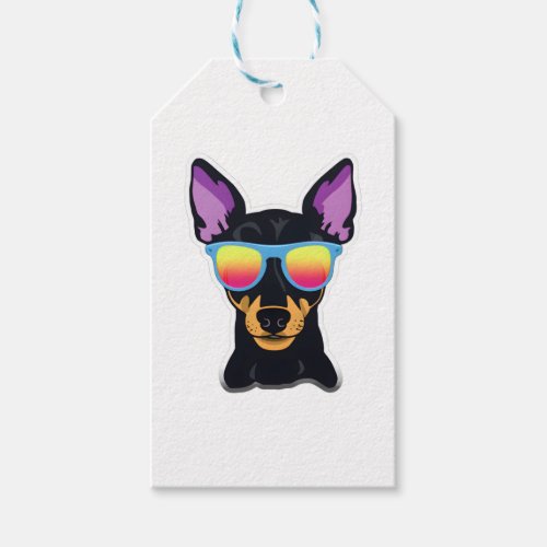 Manchester Terrier in Cool Sunglasses Classic T_Sh Gift Tags