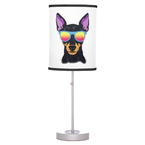 Manchester Terrier in Cool Sunglasses Classic T_Sh Table Lamp