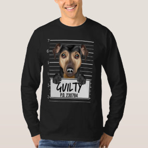 Manchester Terrier Mugshot Guilty Dog T-Shirt