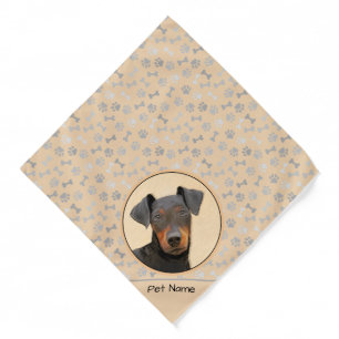 Manchester Terrier Painting Original Animal Art Bandana
