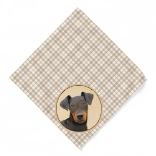 Manchester Terrier Painting Original Animal Art Bandana