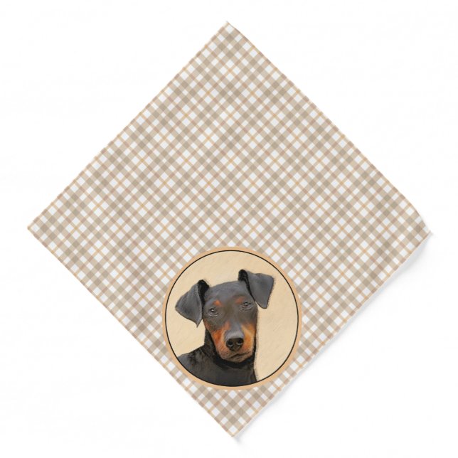 Manchester Terrier Painting Original Animal Art Bandana (Front)
