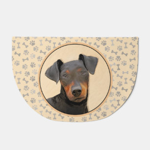 Manchester Terrier Painting Original Animal Art Doormat