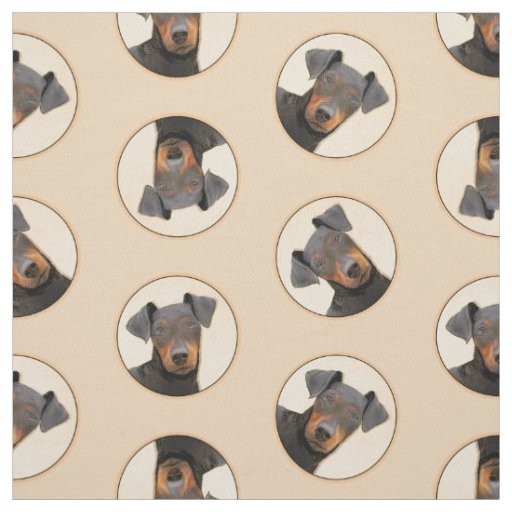 Manchester Terrier Painting Original Animal Art Fabric