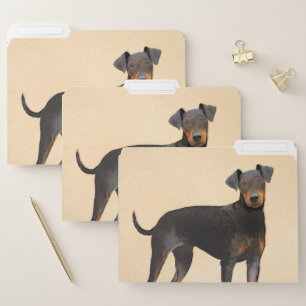 Manchester Terrier Painting Original Animal Art File Folder
