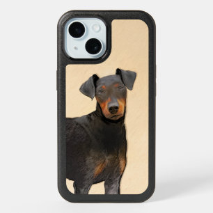 Manchester Terrier Painting Original Animal Art iPhone 15 Case