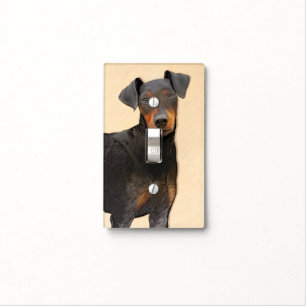 Manchester Terrier Painting Original Animal Art Light Switch Cover