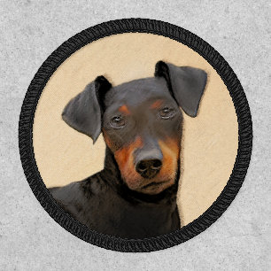 Manchester Terrier Painting Original Animal Art Patch