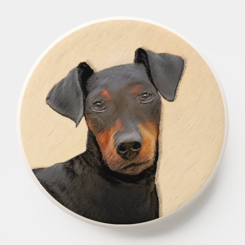 Manchester Terrier Painting Original Animal Art PopSocket