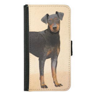 Manchester Terrier Painting Original Animal Art Samsung Galaxy S5 Wallet Case