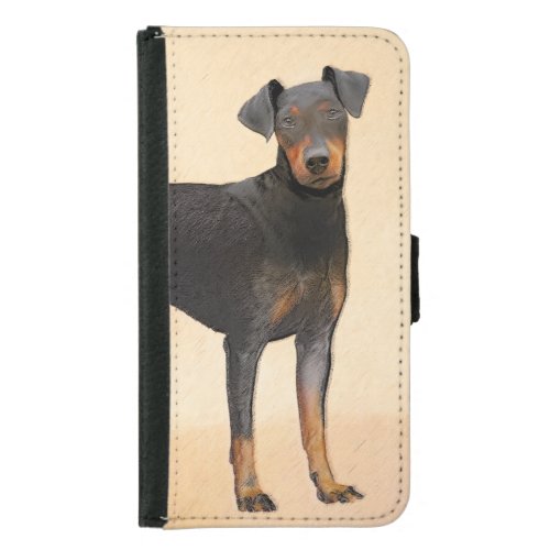 Manchester Terrier Painting Original Animal Art Samsung Galaxy S5 Wallet Case